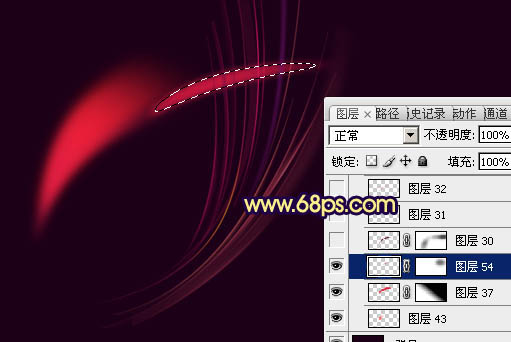 Photoshop打造漂亮的圓弧形彩色集成光束