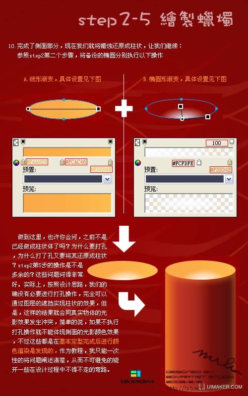 Photoshop打造燃燒的紅色蠟燭