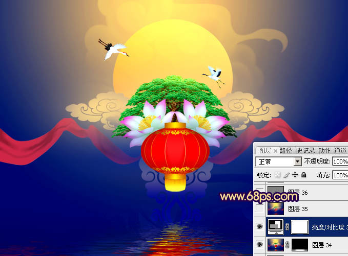 Photoshop打造出中國特色古色古香的中秋賀卡