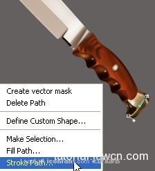 Photoshop制作一把鋒利的小刀效果