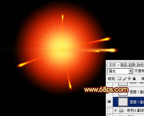 Photoshop制作漂亮的放射煙花效果教程