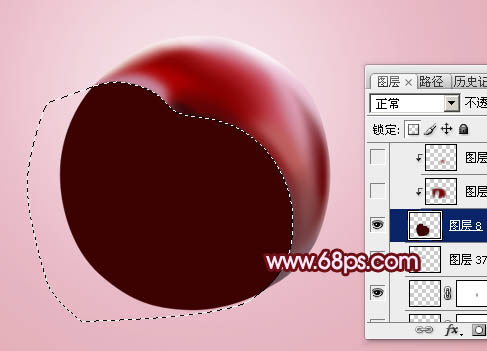 Photoshop繪畫一顆逼真的紅色布林