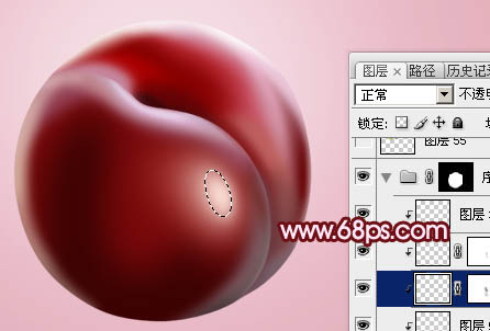 Photoshop繪畫一顆逼真的紅色布林