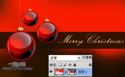photoshopCS5制作紅色的圣誕壁紙效果