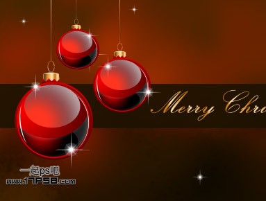 photoshopCS5制作紅色的圣誕壁紙效果