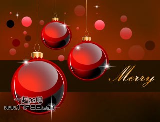 photoshopCS5制作紅色的圣誕壁紙效果