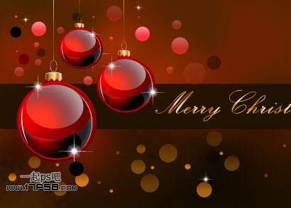 photoshopCS5制作紅色的圣誕壁紙效果