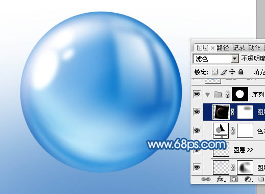 Photoshop設(shè)計(jì)制作出逼真的藍(lán)色橢圓形水珠