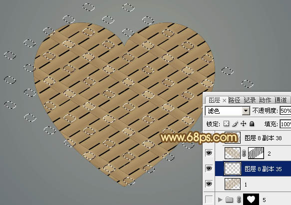 Photoshop設(shè)計(jì)打造出一個(gè)逼真的竹條情人節(jié)心形