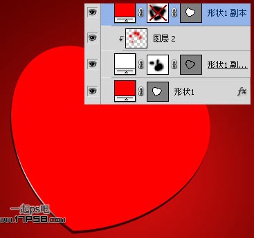photoshop設(shè)計(jì)制作出2012情人節(jié)紅色心形壁紙