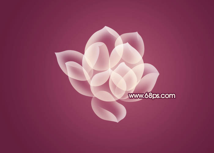 Photoshop設(shè)計(jì)制作出半透明的光影花朵