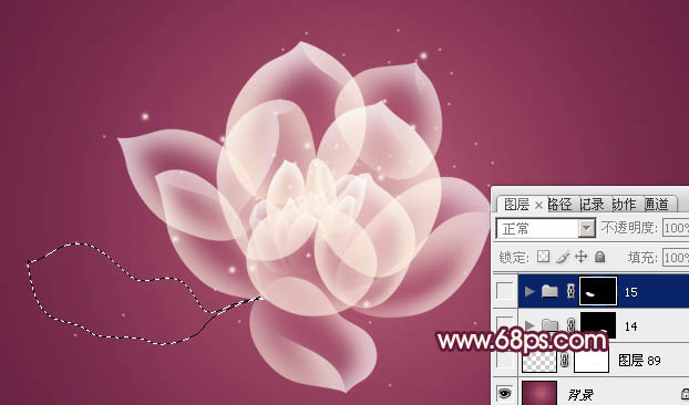 Photoshop設(shè)計(jì)制作出半透明的光影花朵