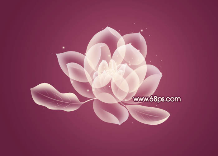Photoshop設(shè)計(jì)制作出半透明的光影花朵