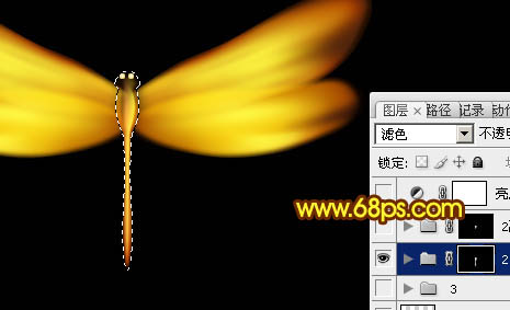 Photoshop設(shè)計(jì)打造出一只漂亮逼真的金色蜻蜓