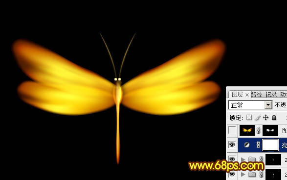 Photoshop設(shè)計(jì)打造出一只漂亮逼真的金色蜻蜓