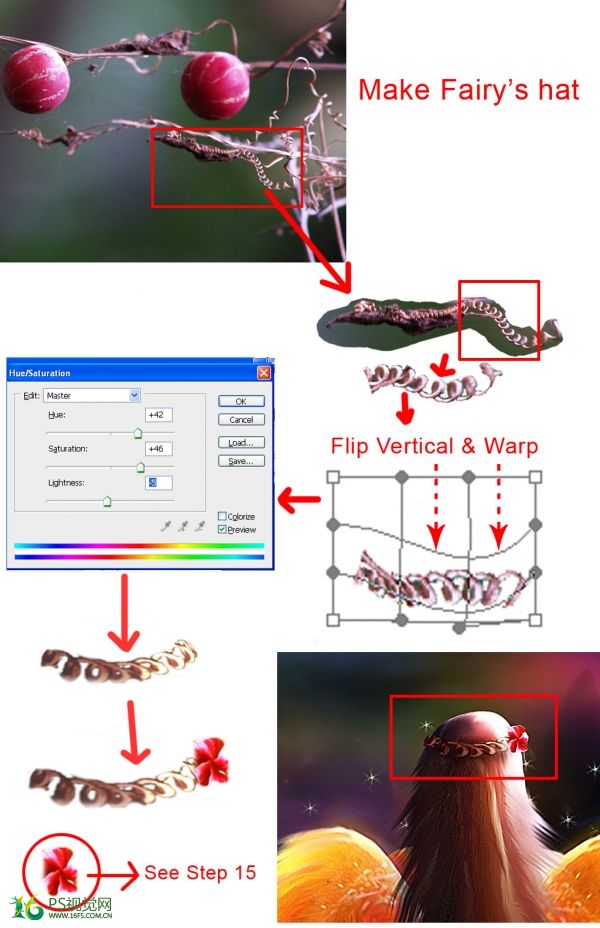 Photoshop將月色中夢(mèng)幻的的仙女圖片打造出插畫(huà)效果