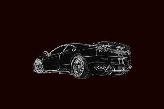 Photoshop設計打造出奔跑的超酷火焰汽車