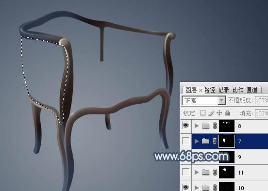 Photoshop設(shè)計制作出逼真的古典木質(zhì)沙發(fā)椅子