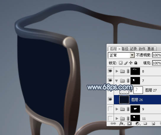 Photoshop設(shè)計制作出逼真的古典木質(zhì)沙發(fā)椅子