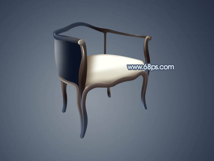 Photoshop設(shè)計制作出逼真的古典木質(zhì)沙發(fā)椅子