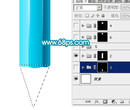 Photoshop設(shè)計(jì)制作出一只精致的藍(lán)色鉛筆