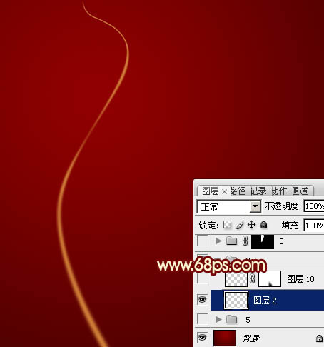 Photoshop設(shè)計(jì)打造出夢(mèng)幻的紅色光束流星