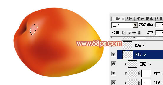 Photoshop設(shè)計(jì)制作出一個(gè)顏色鮮艷漂亮的紅梨