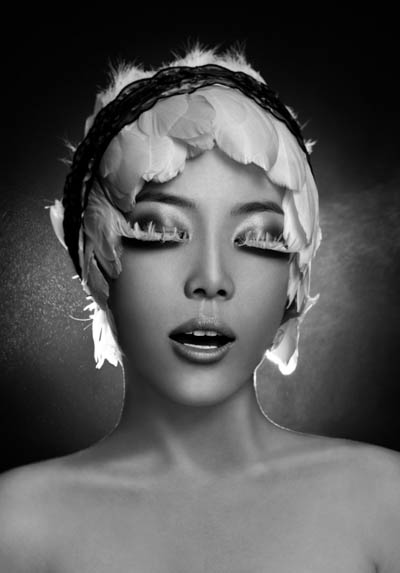 photoshop利用雙曲線為室內人像圖片精修磨皮教程