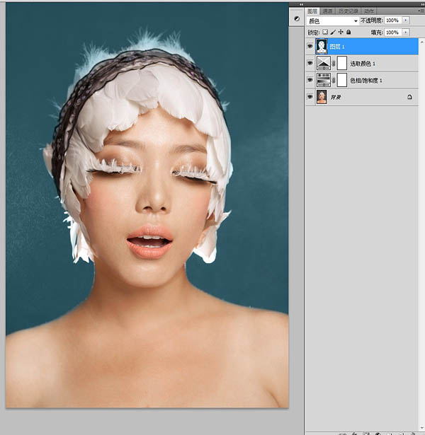 photoshop利用雙曲線為室內(nèi)人像圖片精修磨皮教程