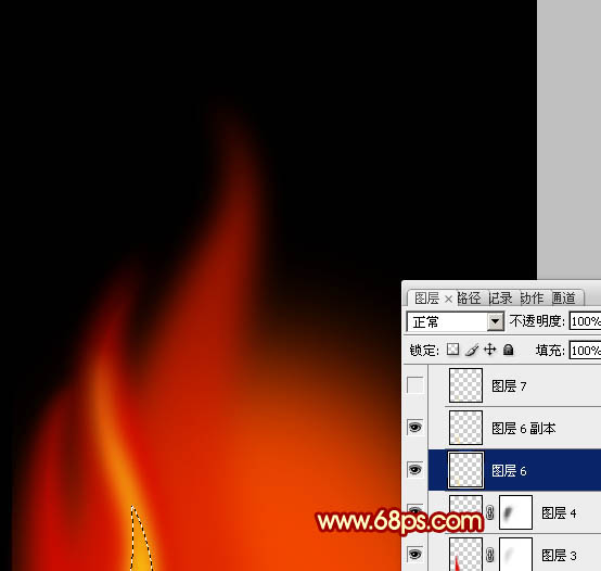 Photoshop設(shè)計制作出細長的燃燒的動感火苗