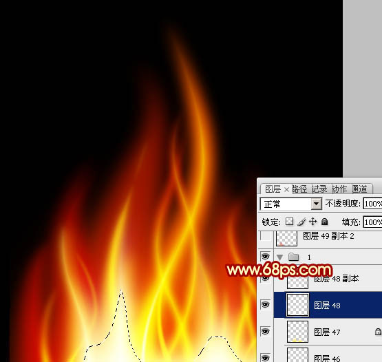 Photoshop設(shè)計(jì)制作出細(xì)長(zhǎng)的燃燒的動(dòng)感火苗