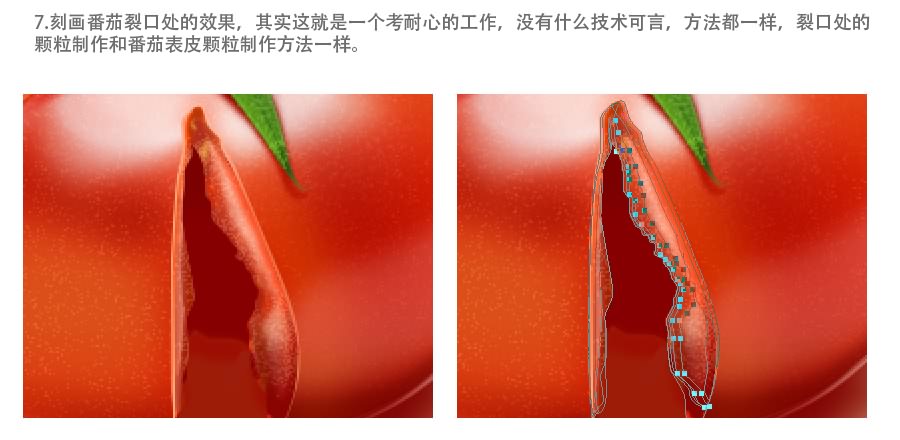 photoshop設(shè)計(jì)制作出一個(gè)裂開(kāi)的紅色番茄效果教程