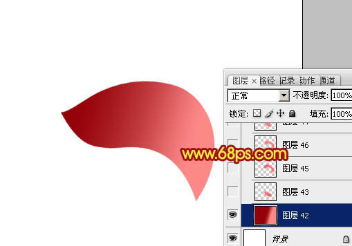 Photoshop設(shè)計制作出非常漂亮的夢幻紅色透明絲質(zhì)花朵
