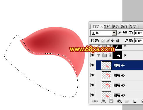 Photoshop設(shè)計制作出非常漂亮的夢幻紅色透明絲質(zhì)花朵