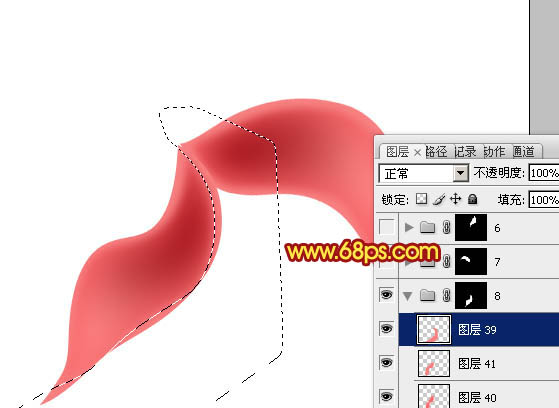 Photoshop設(shè)計制作出非常漂亮的夢幻紅色透明絲質(zhì)花朵