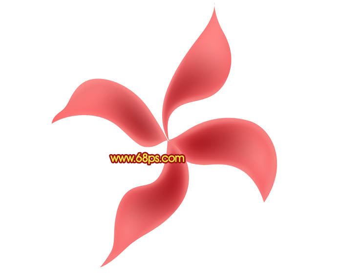 Photoshop設(shè)計制作出非常漂亮的夢幻紅色透明絲質(zhì)花朵