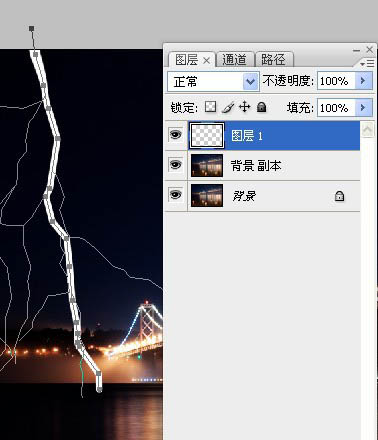 photoshop利用描邊路徑工具制作出逼真的閃電效果