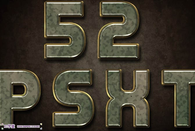 photoshop利用圖層樣式及漸變制作個(gè)性的條紋凹凸效果的金屬字