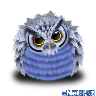 photoshop制作卡通貓頭鷹 photoshop設計制作可愛的藍色卡通貓頭鷹