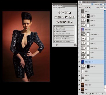 PhotoShop將人像照片打造出時尚色片燈光效果