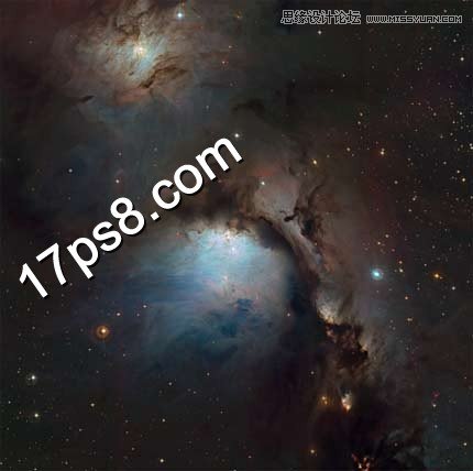 Photoshop設(shè)計制作紫色星球隕石圍繞地球飛行壁紙