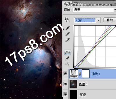 Photoshop設(shè)計制作紫色星球隕石圍繞地球飛行壁紙