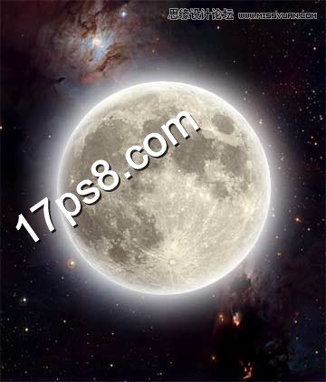 Photoshop設(shè)計制作紫色星球隕石圍繞地球飛行壁紙