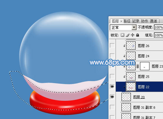 Photoshop設(shè)計(jì)制作出逼真漂亮的圣誕雪花水晶球