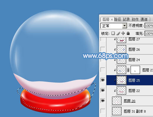 Photoshop設(shè)計(jì)制作出逼真漂亮的圣誕雪花水晶球