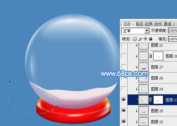 Photoshop設(shè)計(jì)制作出逼真漂亮的圣誕雪花水晶球