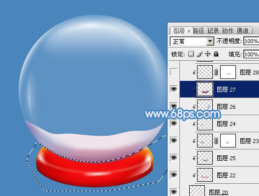 Photoshop設(shè)計(jì)制作出逼真漂亮的圣誕雪花水晶球