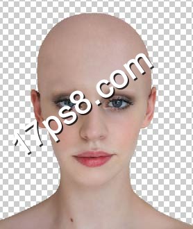 photoshop將美女變成煙熏妝的光頭異形教程