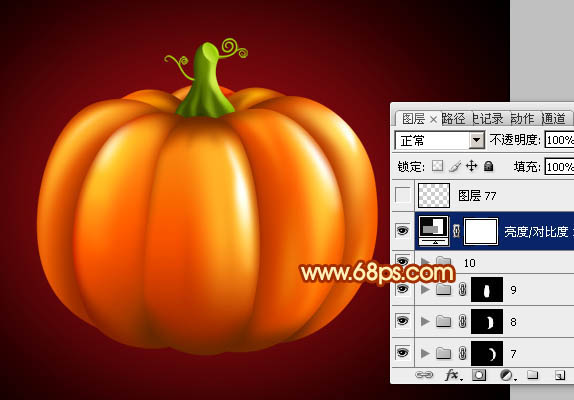 Photoshop設(shè)計制作漂亮的萬圣節(jié)南瓜