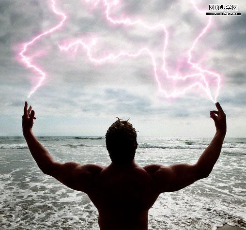 photoshop利用濾鏡制作閃電效特效